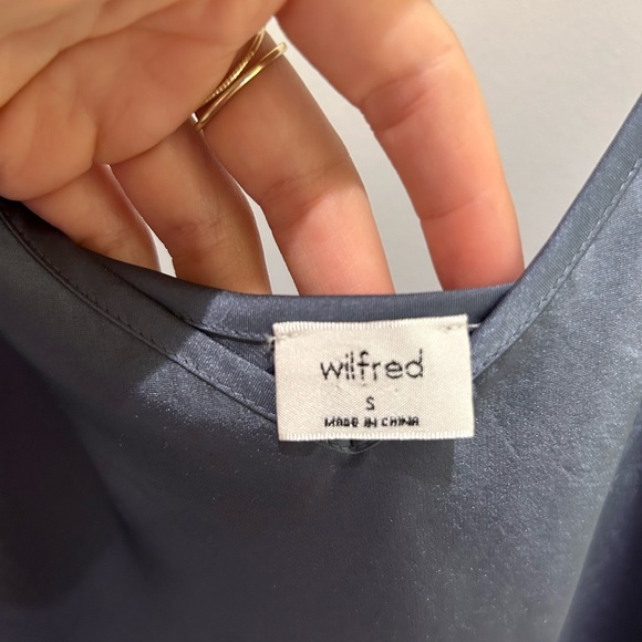 Aritzia | dusty blue mini slip dress - Picture 4 of 5